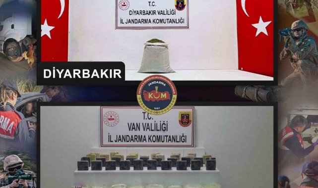 Diyarbakır ve Van'da toplam 47 kilo uyuşturucu ele geçildi