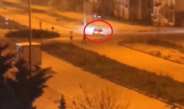 Drift atarak mahalle sakinlerini böyle rahatsız ettiler