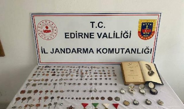 Edirne'de 189 tarihi eser ele geçirildi