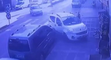 Edirne'de 2 kişinin yaralandığı kaza kamerada