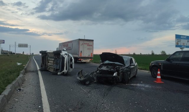 Ergene'de trafik kazası: 3 yaralı