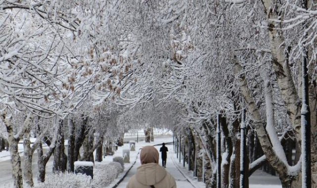 Erzurum'a nisan karı