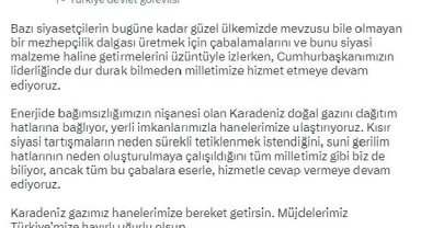 Fahrettin Altun'dan Karadeniz gazı paylaşımı