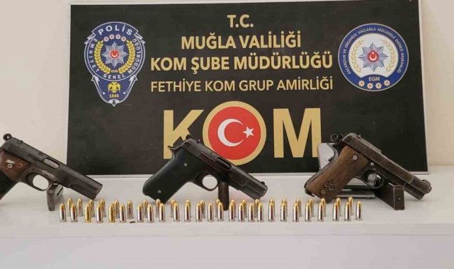 Fethiye'de ruhsatsız silah operasyonu