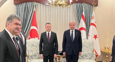 Fuat Oktay'dan KKTC Cumhurbaşkanı Tatar'a ziyaret