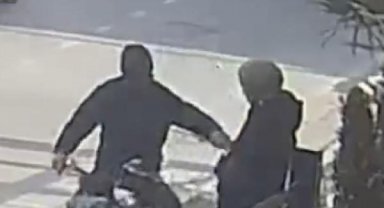 Gaziantep'te motosikletli kapkaççı kamerada