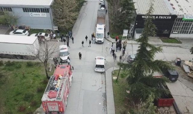 Havadan fotoğraflarla Esenyurt'ta sanayi sitesinde kimyasal sızıntı iddiası