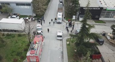 Havadan fotoğraflarla Esenyurt'ta sanayi sitesinde kimyasal sızıntı iddiası