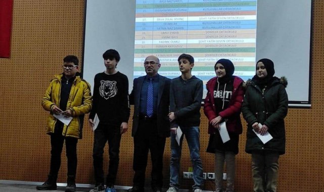 Hisarcık'ta "Şampiyonlar Ligi" projesinde derece yapan öğrenciler ödüllendirildi