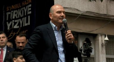 İçişleri Bakanı Soylu, Balat'ta Cumhurbaşkanı Erdoğan'ın mesajı ile halka seslendi