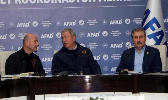 İçişleri Bakanı Soylu ve Milli Savunma Bakanı Akar, Hatay'da