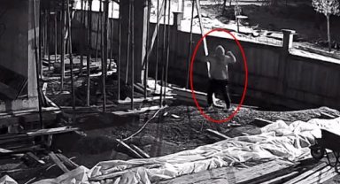İnşaattan demir çalarken dans eden şüpheli yakalandı