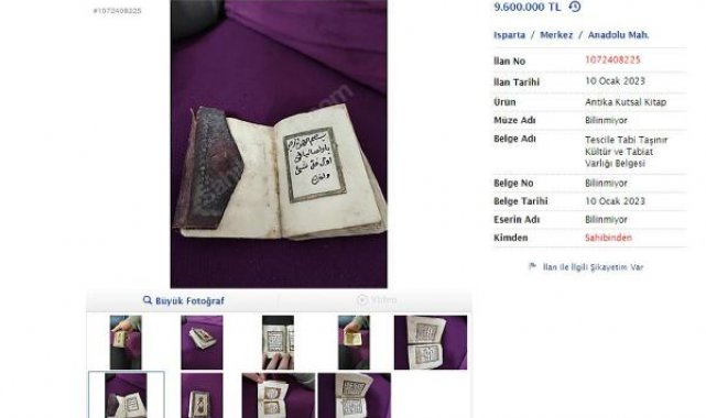 İnternette 'asırlık', 'el yazması' Kuran-ı Kerim 9 milyon 600 bin lira