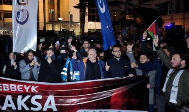 İsrail Başkonsolosluğu önünde protesto