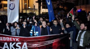 İsrail Başkonsolosluğu önünde protesto