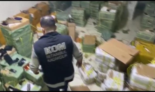 İstanbul'da kaçakçılık operasyonu: 115 milyon lira değerinde ürün ele geçirildi