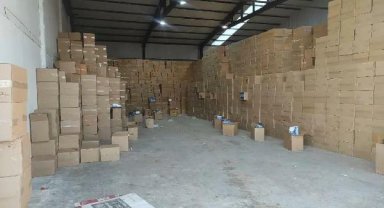 İzmir'de 672 milyon 490 bin adet bandrolsüz makaron ele geçirildi