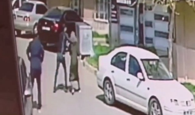 Kadının kayınbiraderini vurduğu anlar kamerada