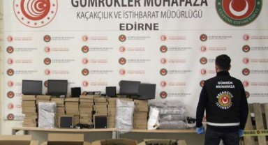 Kapıkule'de 3 milyon 750 bin TL değerinde kaçak bilgisayar ele geçirildi