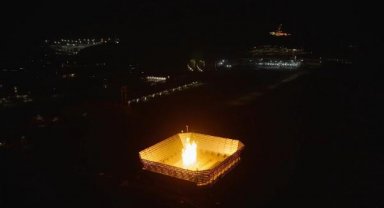 Karadeniz gazının ilk alevleri geceyi aydınlattı