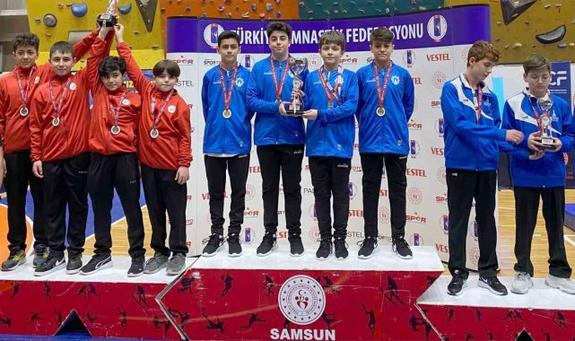 Karatay'ın trampolin cimnastik takımı 1. oldu