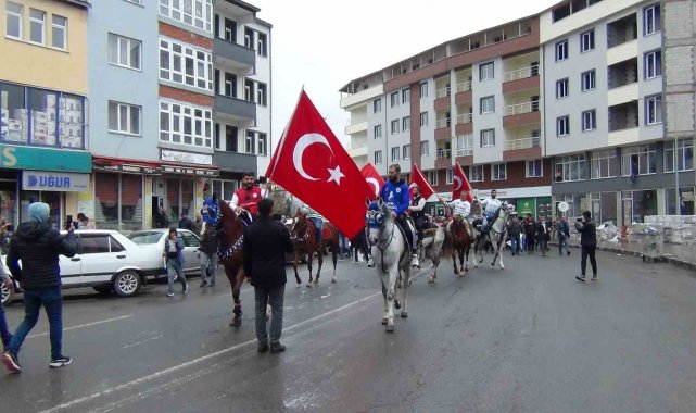 Kars'ta Özhaseki'yi atlı ciritçiler karşıladı