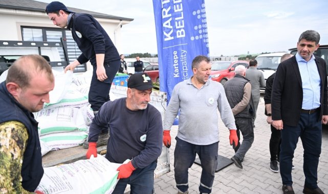 Kartepe'de çiftçilere gübre desteği