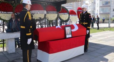 Kaza şehidi astsubay, son yolculuğuna uğurlandı