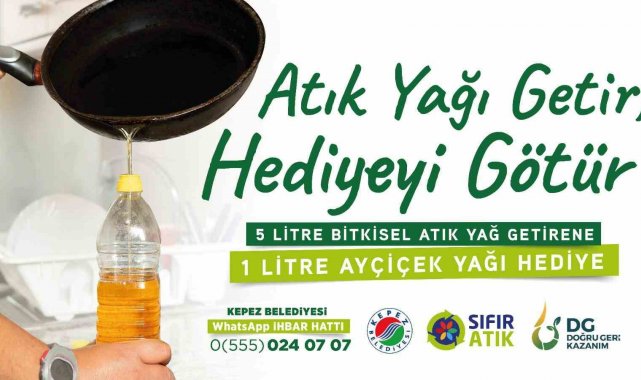 Kepez'den bitkisel atık yağ toplama kampanyası