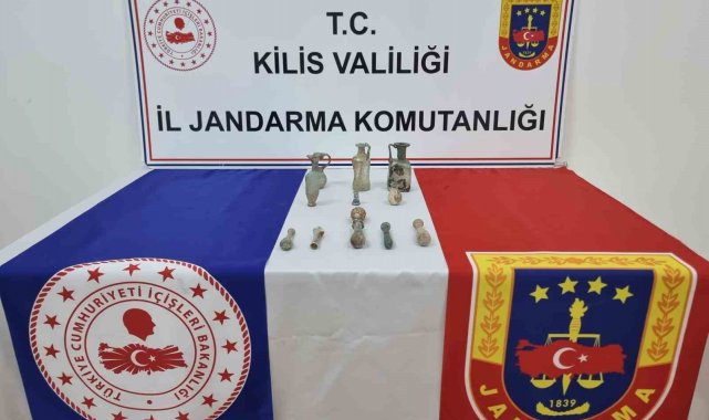 Kilis'te tarihi eser niteliğinde objeler ele geçirildi