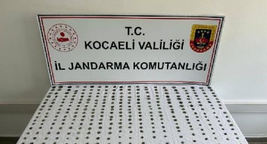 Kocaeli'de 498 sikke ile 7 tarihi obje ele geçirildi