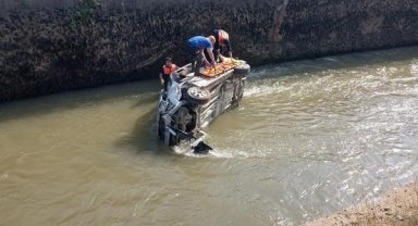 Kontrolden çıkan hafif ticari araç sulama kanalına düştü; karı- koca öldü, 1 yaralı