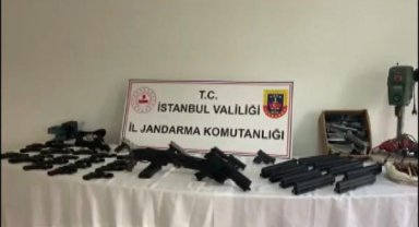 Küçükçekmece'de silah imal edilen tornacıya jandarmadan baskın