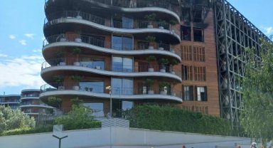 Lüks sitedeki yangında incelemeler sona erdi