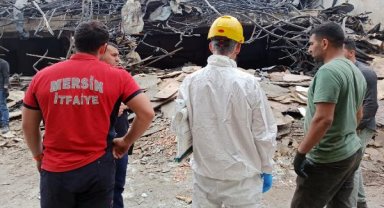 Mersin'deki atölye yangınında, 8 gün sonra kayıp işçiye ait kemikler bulundu