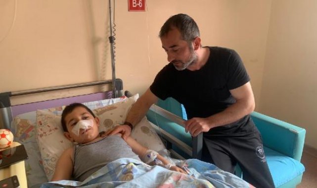 Mıknatıslı bilye yutan Miraç, ameliyatla yaşama tutundu