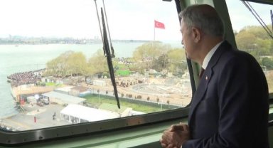 Milli Savunma Bakanlığı TCG Anadolu'nun Sarayburnu'ndan ayrıldığı anları paylaştı