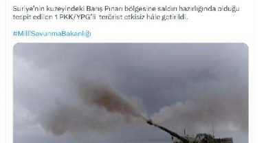 MSB: 1 terörist etkisiz hale getirildi