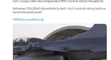 MSB: 6 PKK'lı terörist etkisiz hale getirildi