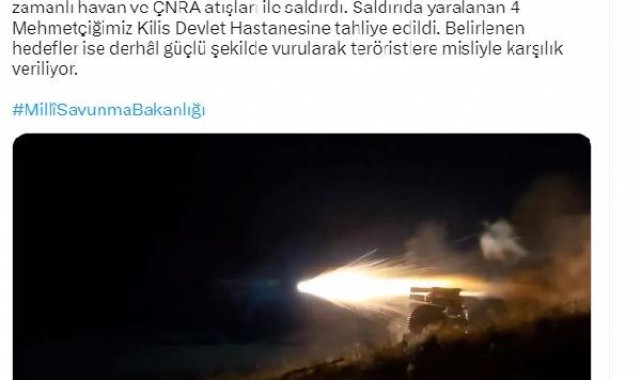 MSB: PKKYPG'li teröristlerin havan saldırısında 4 asker yaralandı