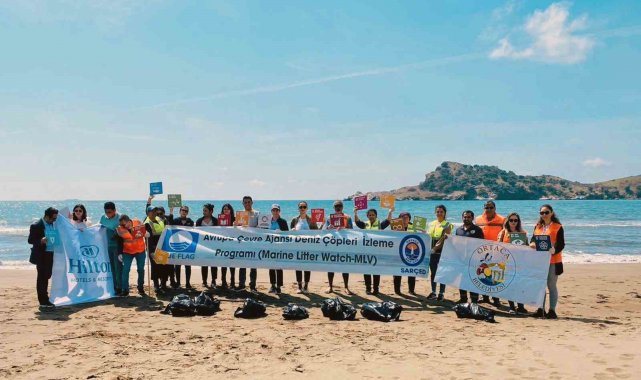 Ortaca Sarıgerme sahilinde çevre temizliği