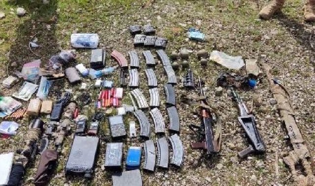 Pençe-Kilit Operasyonu bölgesinde silah ve mühimmat ele geçirildi
