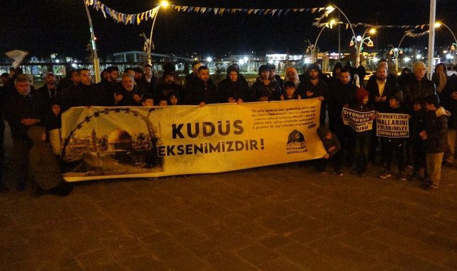 "Dünya Kudüs Günü" münasebeti ile Ağrı'da basın açıklaması gerçekleştirildi