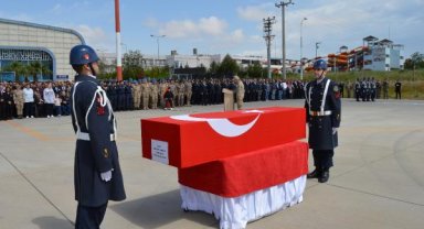 Şehit astsubay, memleketine uğurlandı
