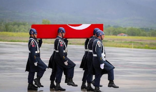 Şehit astsubayın cenazesi, memleketi Tokat'a getirildi