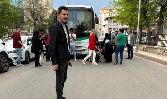 Siirt'te belediye otobüsünün çarptığı yaya yaralandı