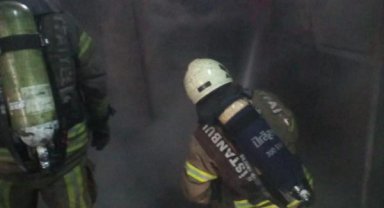 Silivri'de mangal kömürü üretim tesisinde yangın