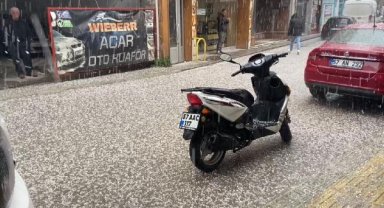 Sinop'ta dolu yağdı