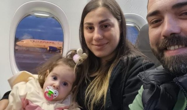 SMA hastası Eliz Lina, tedavi için Almanya'ya gitti