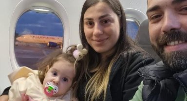 SMA hastası Eliz Lina, tedavi için Almanya'ya gitti
